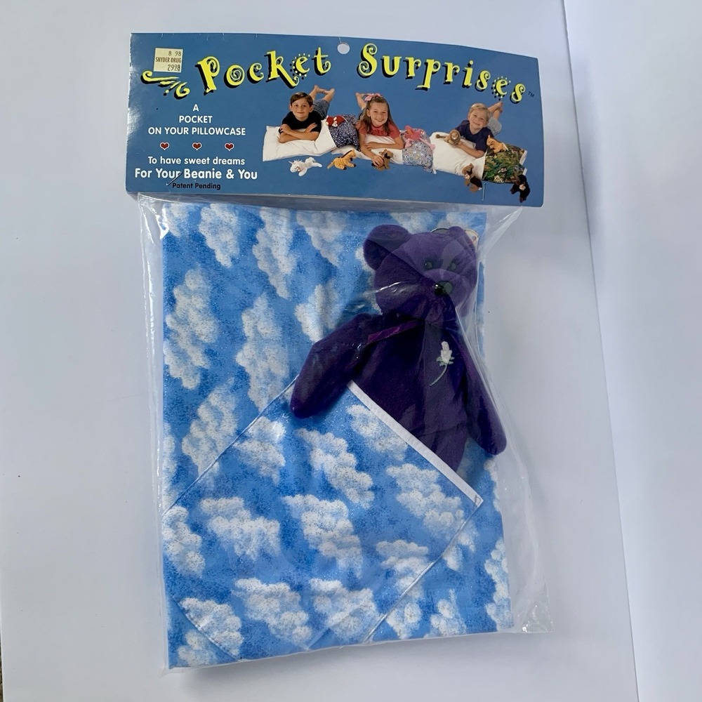 RARE Pocket Surprise Pillow Case Ty Princess‎ Diana Beanie Baby New In Package
